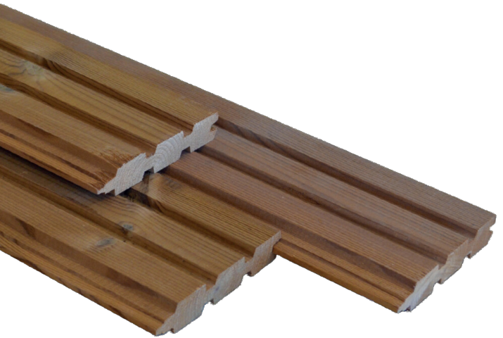 Blokhutplank thermowood Duo Line